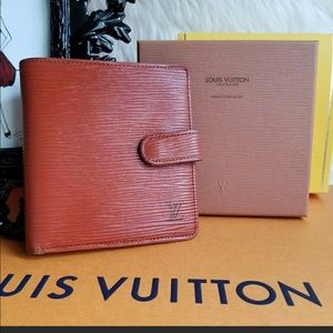 Auth Louis Vuitton Epi Bifold Wallet Vintage Brown